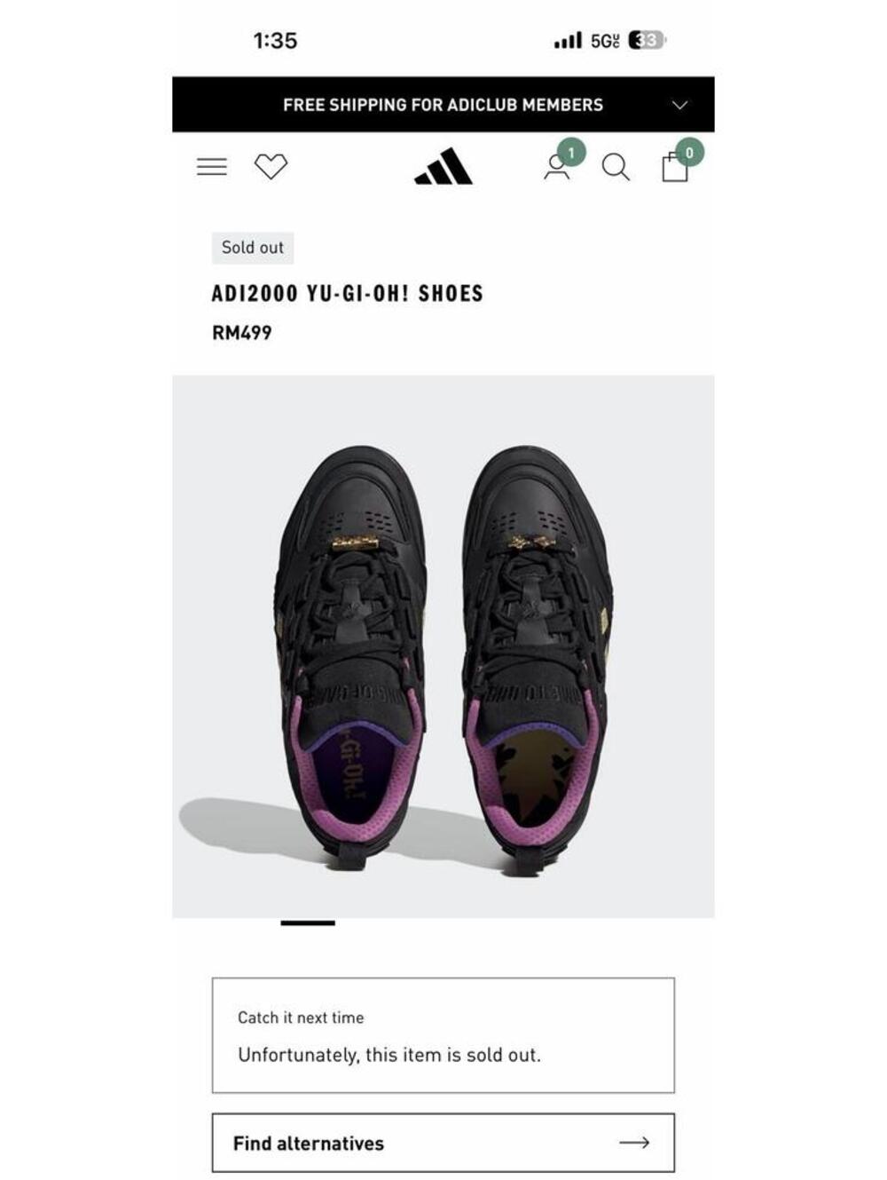 adidas x Yu-Gi-Oh! Men’s Low Top Lace-Up Sneakers Black Purple - Picture 12 of 13